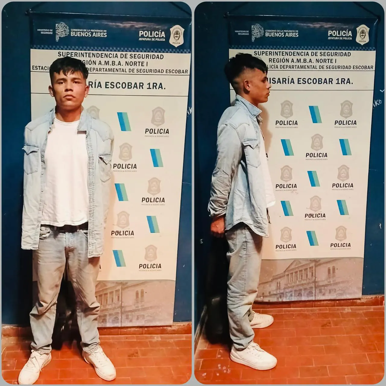 delincuente detenido en la comisaría