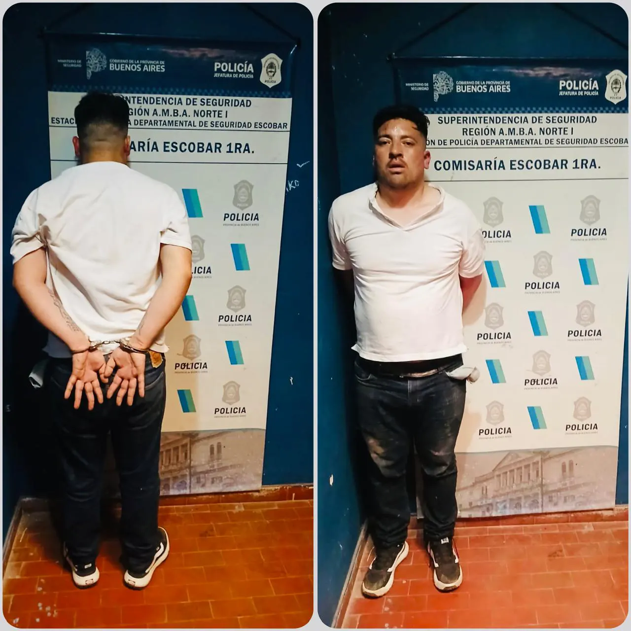 delincuente detenido en la comisaría