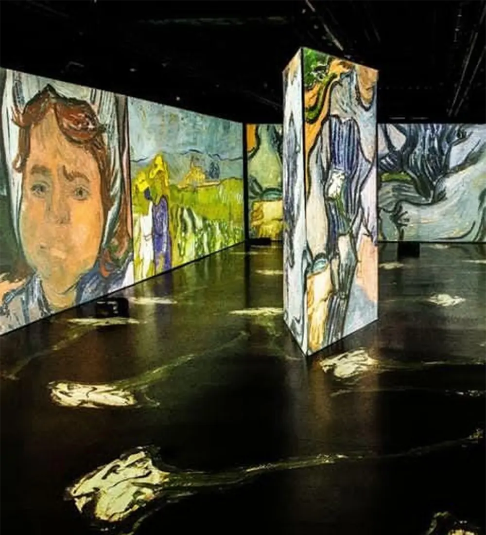 cuadros de Van Gogh en la muestra de realidad aumentada