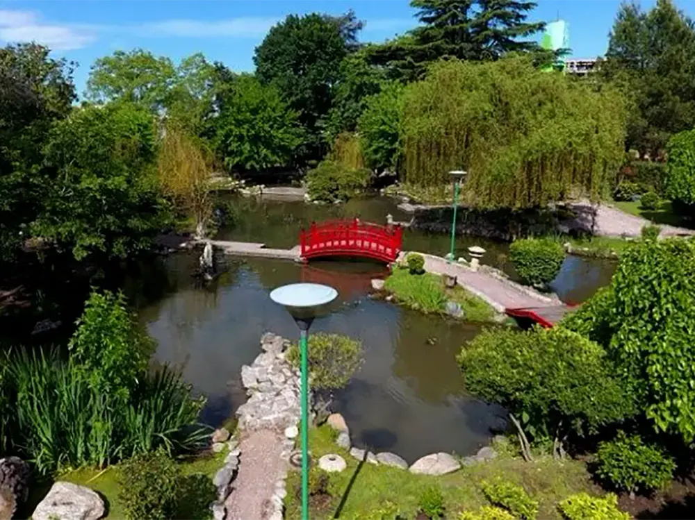 Vista aérea del Jardín Japonés de Escobar