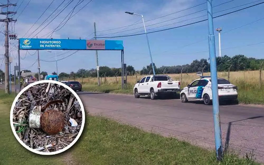Sorpresa y susto en un barrio cerrado de Garín por el hallazgo de una granada
