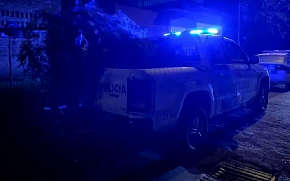 un patrullero en la noche