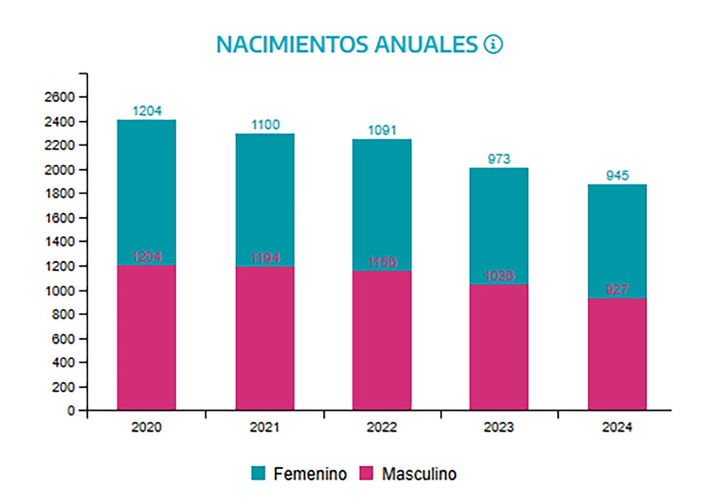 grafico nacimientos en escobar durante 2024