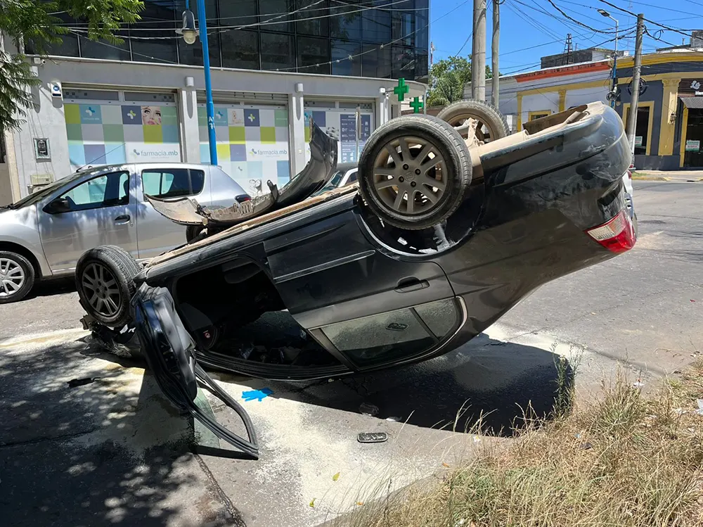 accidente vuelco de vehiculo