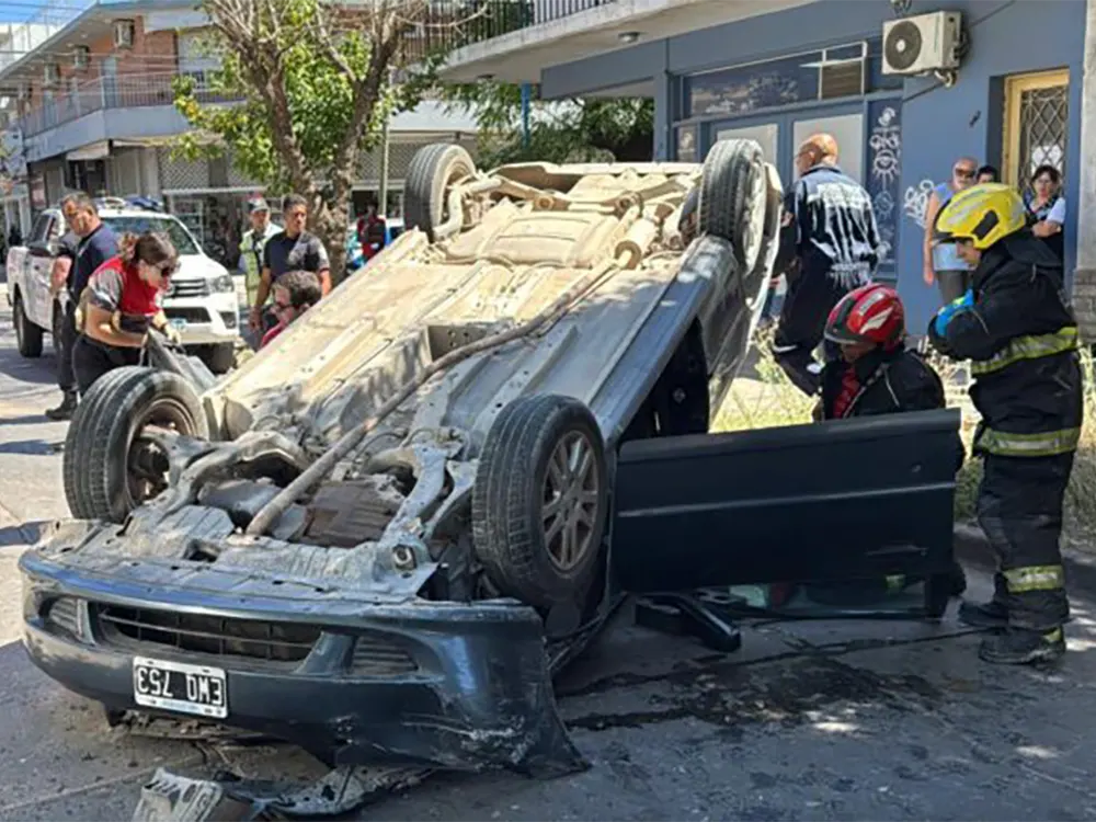 accidente vuelco de vehiculo