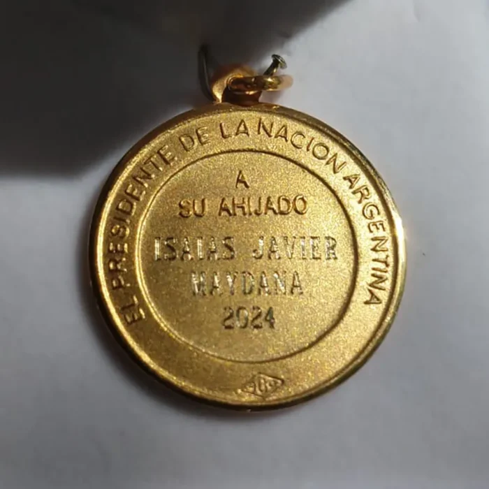la mdealla que recibió el ahijado presidencial