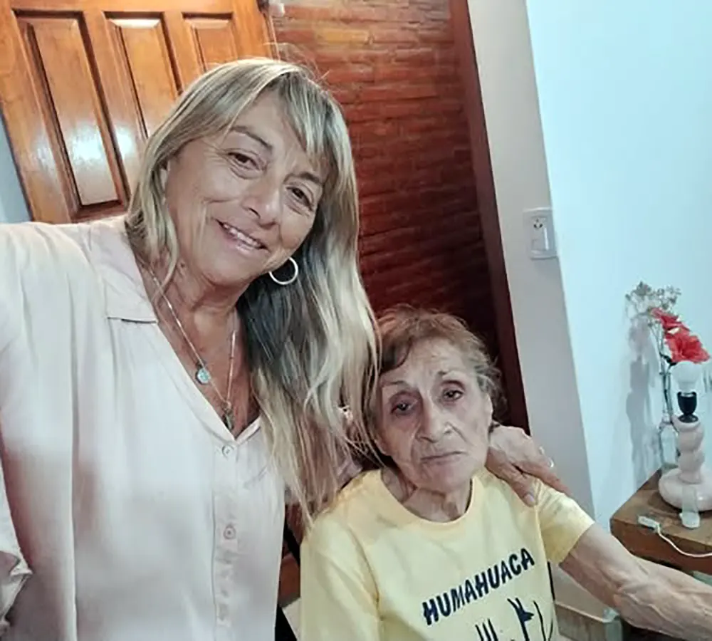 Miriam Pierotti y su madre Sara, víctima del atroz crimen