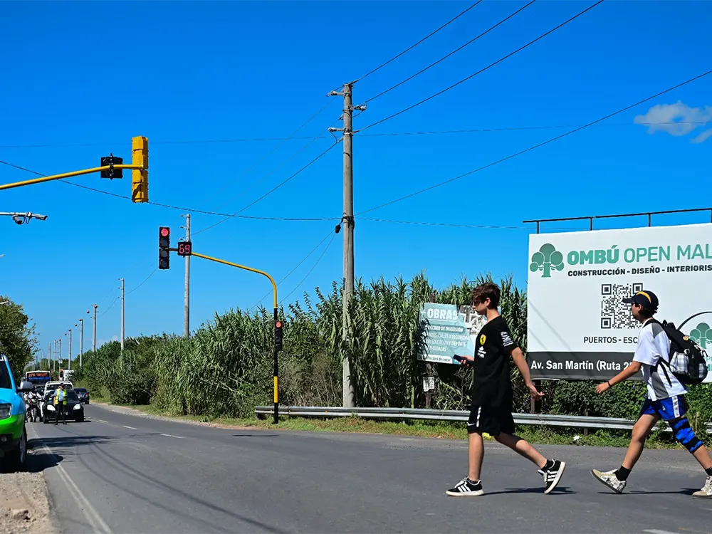 uno de los 20 semáforos en funcionamiento