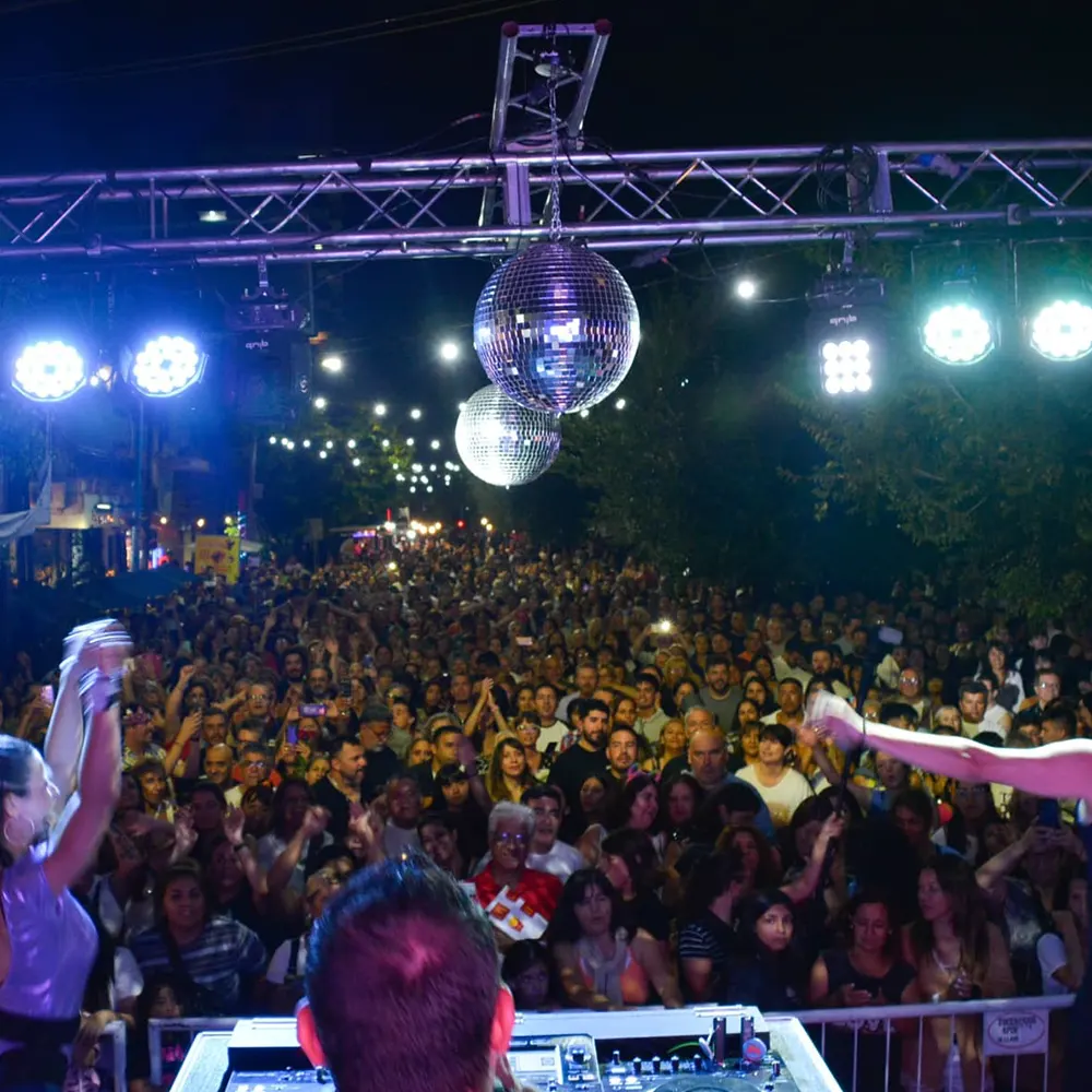 gente en la peatonal ochentosa