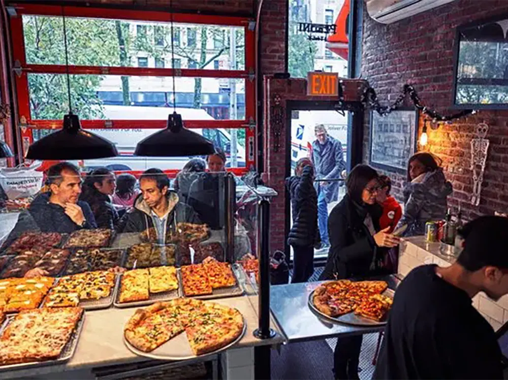 una de las pizzerías adheridas