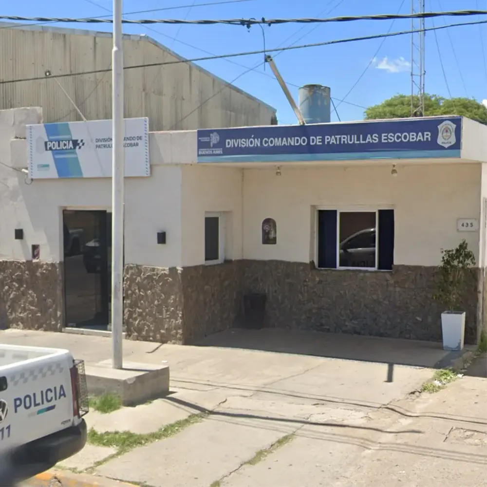 Comando de Patrullas de Escobar, donde trabaja el policía herido.
