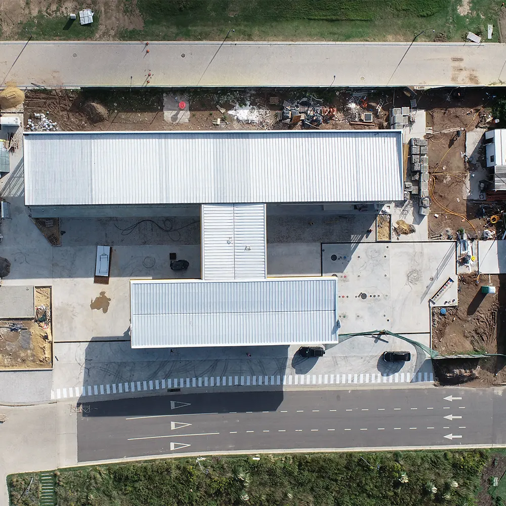 vista aérea de la futura estación de servicio Shell