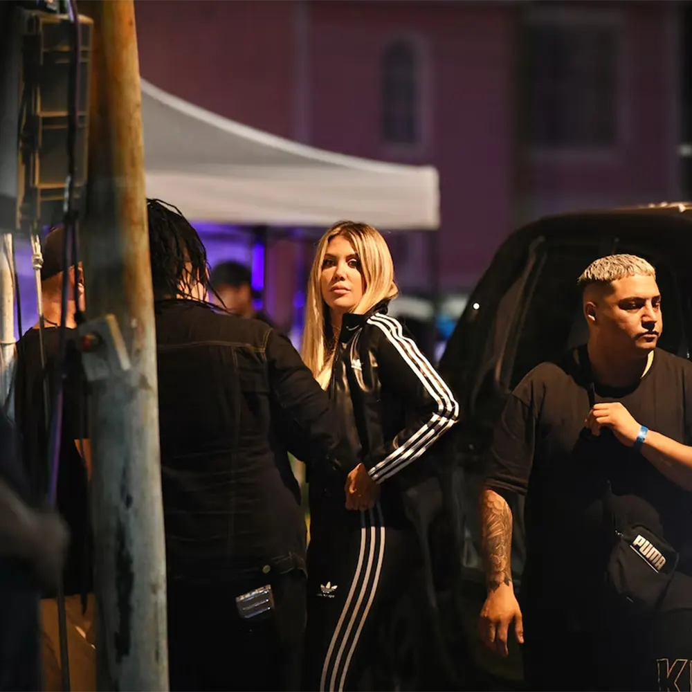 Wanda Nara a la salida del show