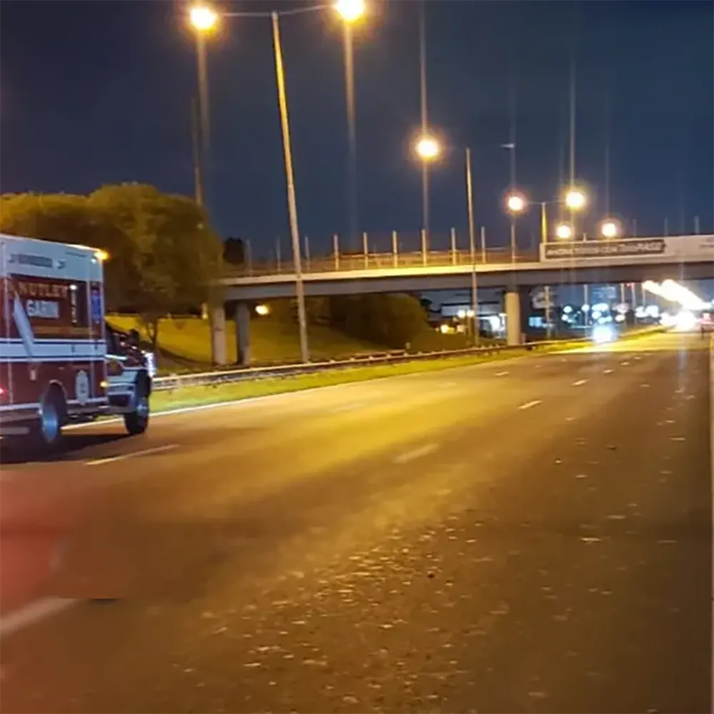 Lugar del accidente donde murió el motociclista