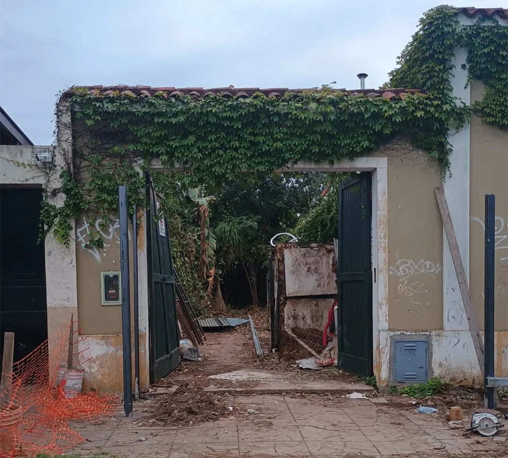 Interior de la obra en casona de la calle Mitre