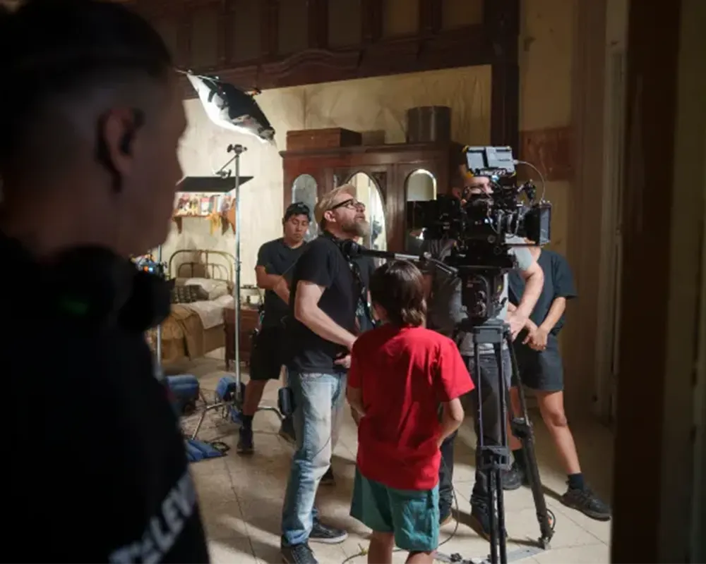 rodaje de la película La Trenza