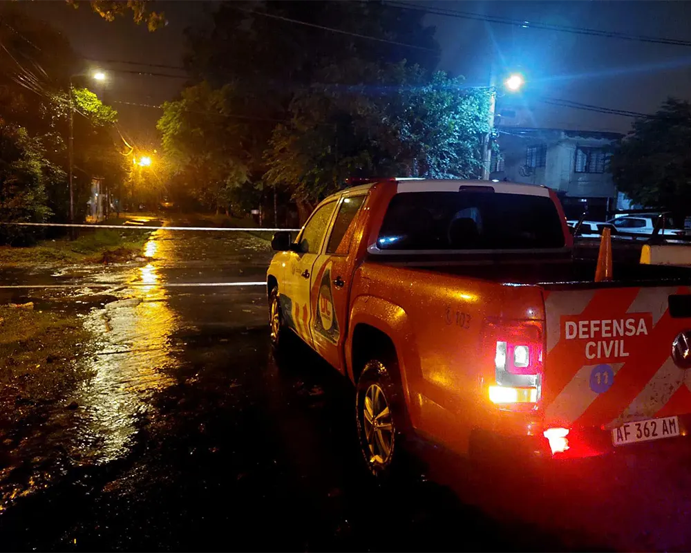 una de las tantas calles cortadas por el temporal