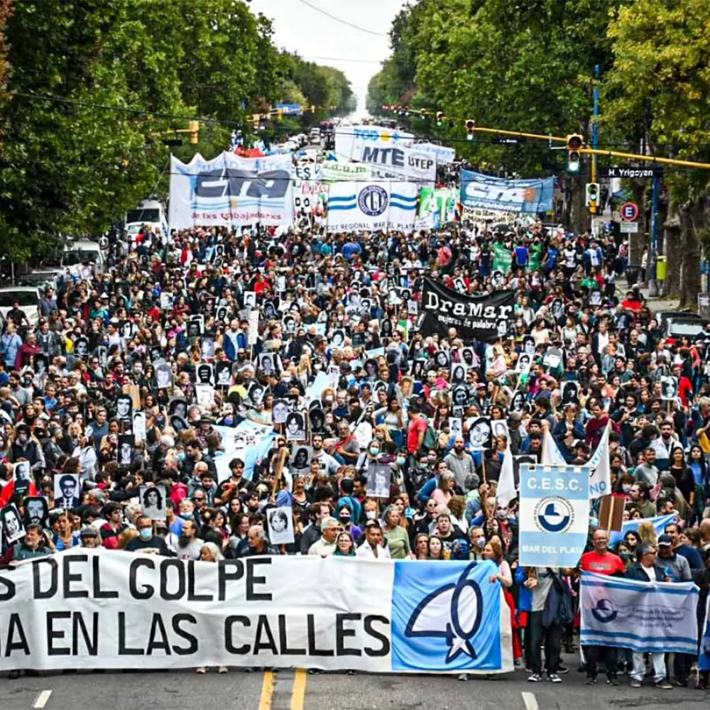 Marcha por el día de la Memoria, la Verdad y la Justicia.