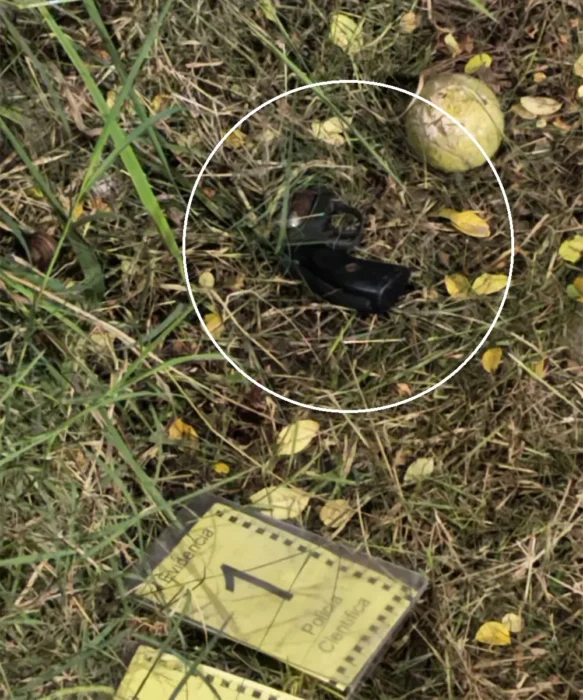 El arma que habría sido usada en el crimen