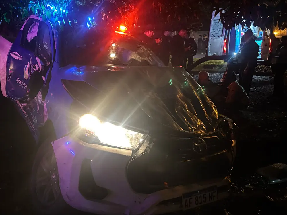 el choque entre patrulleros en maquinista savio