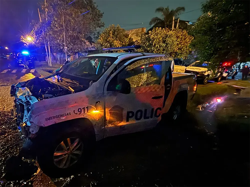 el choque entre patrulleros en maquinista savio