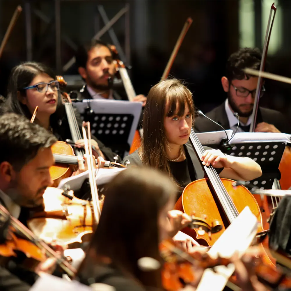 Alumnos de Martín Balbuena en un concierto