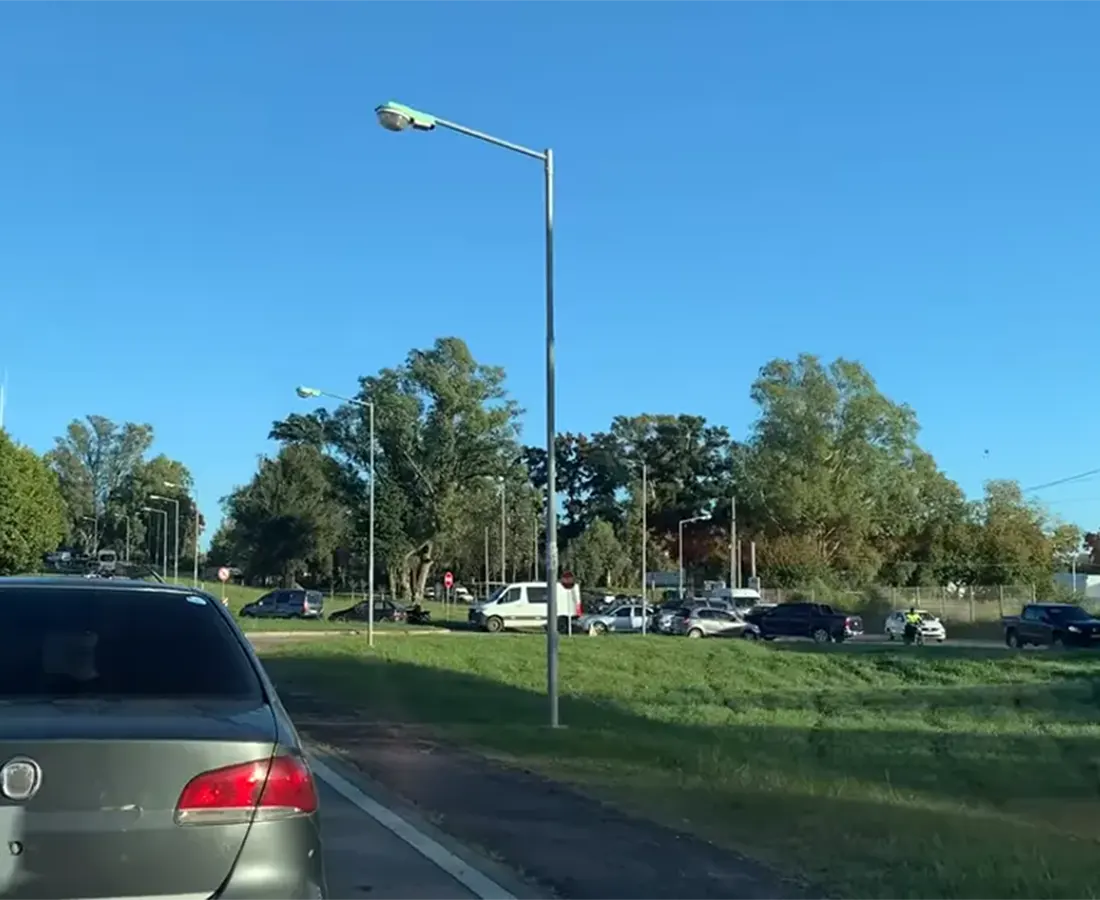 Congestionamiento en el puente de Loma Verde
