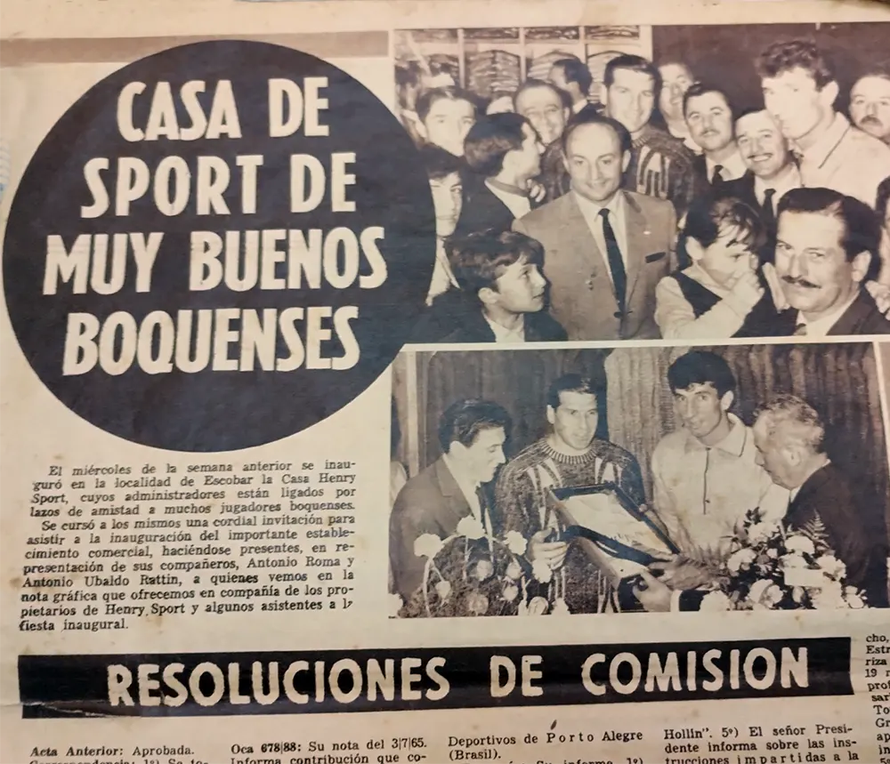 Artículo periodístico sobre la apertura de Henry Sport