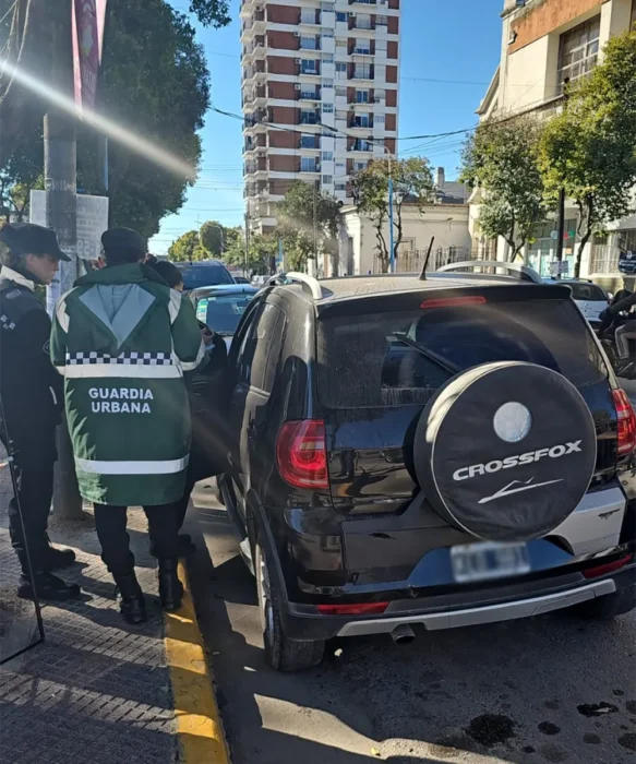 Auto involucrado en el choque