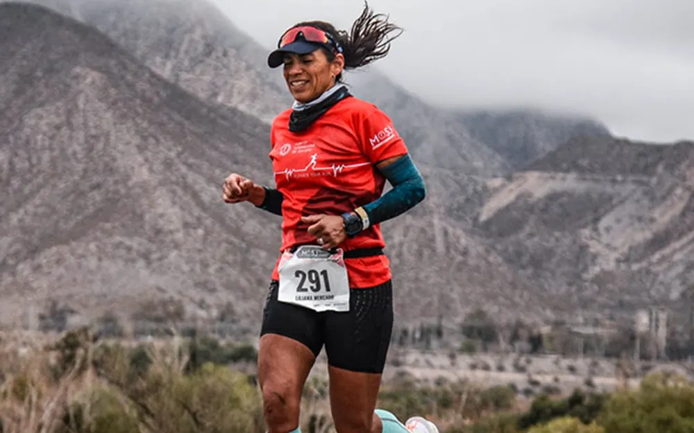 La escobarense Liliana Mercado compitió en la maratón de San Juan