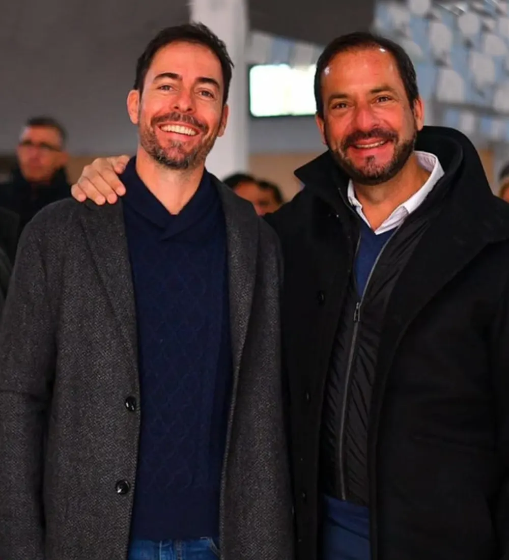 Juan Manuel Ordoñez, segundo candidato a concejal de Fuerza Patria, junto a Ariel Sujarchuk