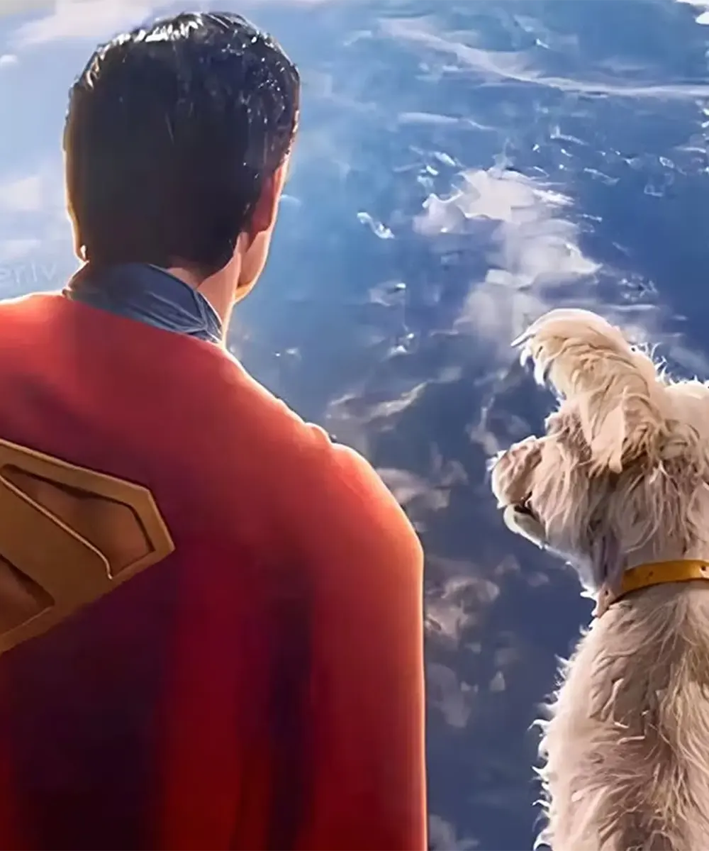 Superman no está solo, Krypto el superperro acompaña al héroe.