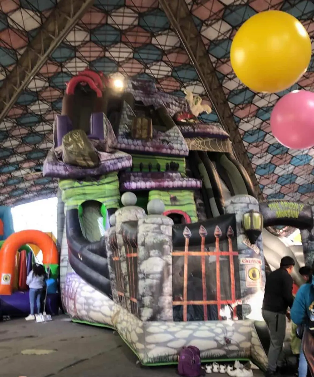 Castillo inflable de Escopark donde ocurrió el incidente