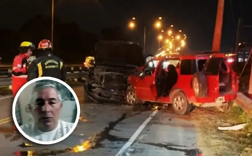 Falleció uno de los tres conductores que chocó en la Colectora Este