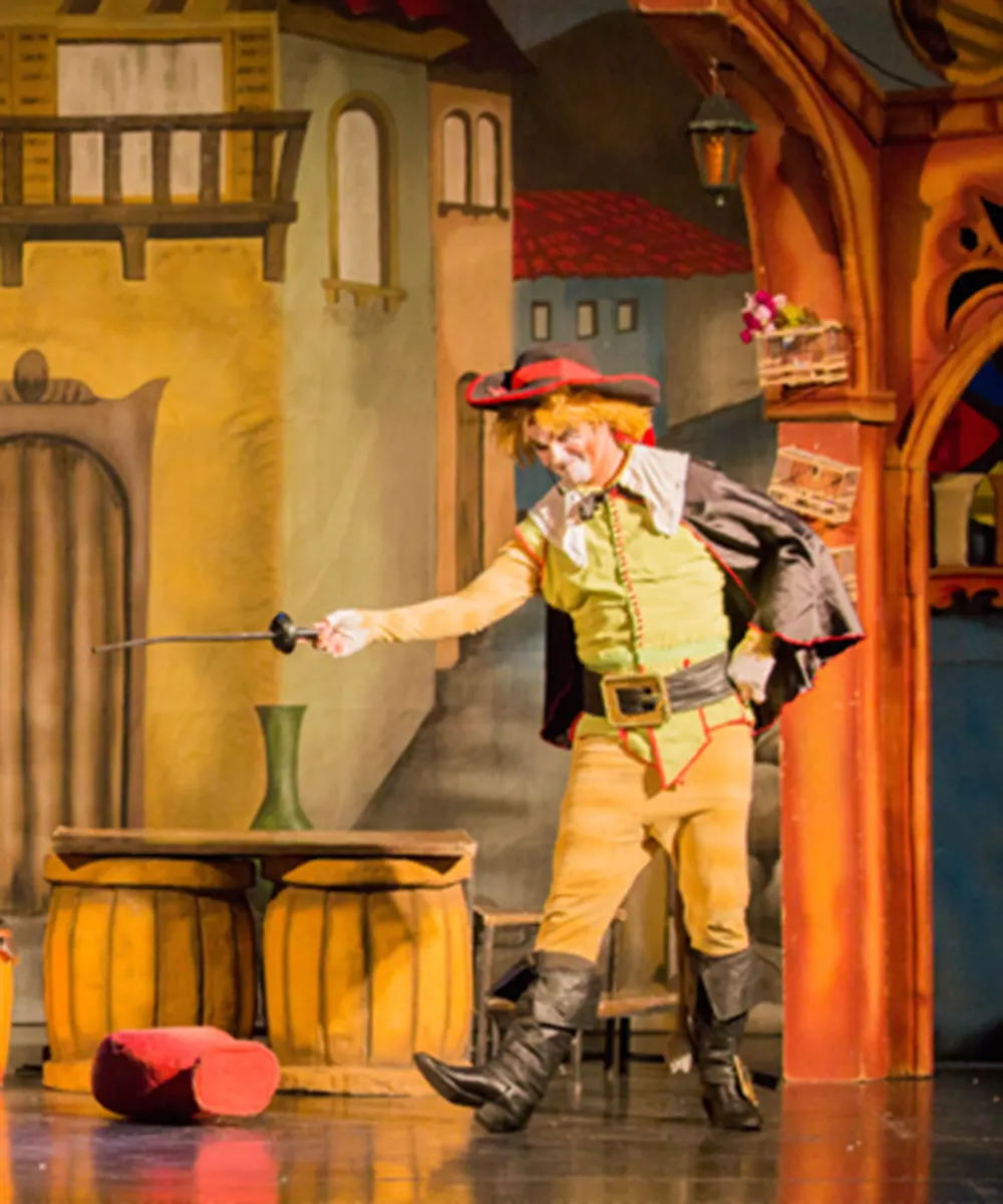 Puesta en escena de El Gato con Botas, un clásico que estará en Escobar en estas vacaciones de invierno.