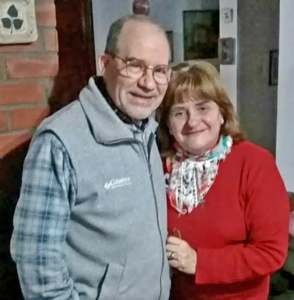 Alfredo Melidore con su esposa, Silvia García Beliera