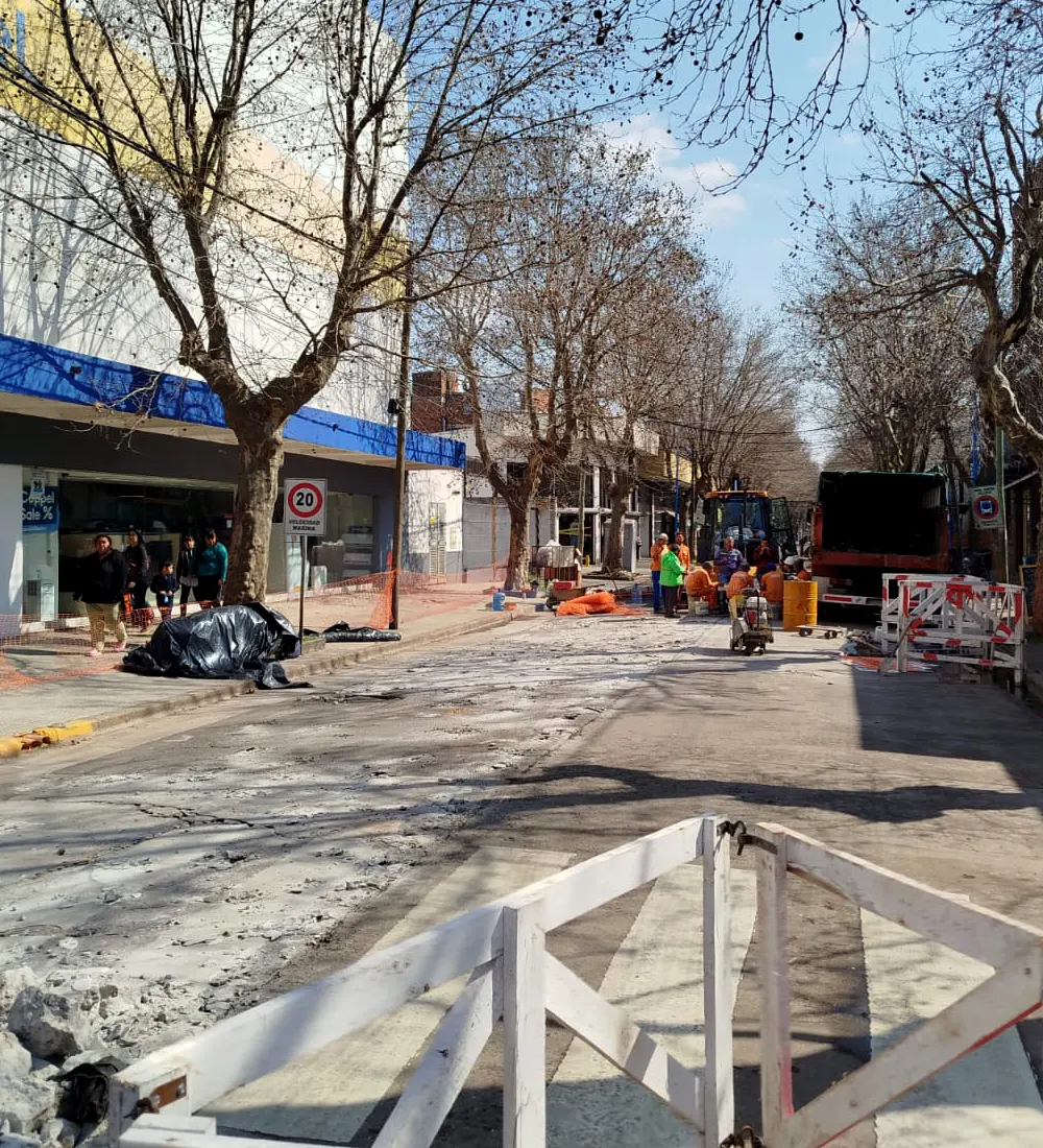 Inicio de los trabajos en Rivadavia al 600