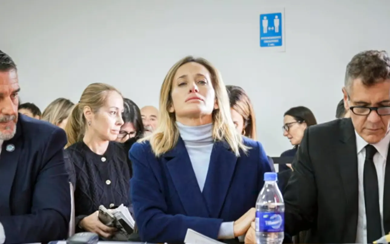 Julieta Prandi durante el juicio Julieta Prandi dutante el juicio contra su exmarido Contardi por abuso sexual agravado.