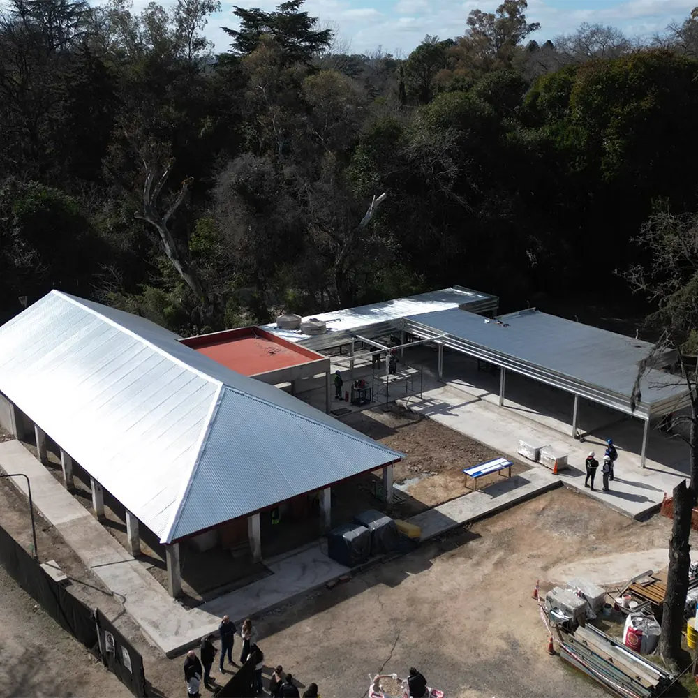 Vista aérea de las obras en el Polo de Educación Superior