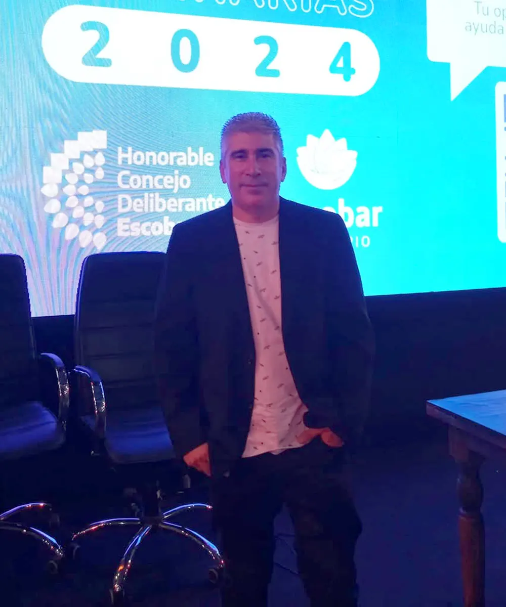 Walter Rodríguez en una sesión del Concejo Deliberante de Escobar en 2024.