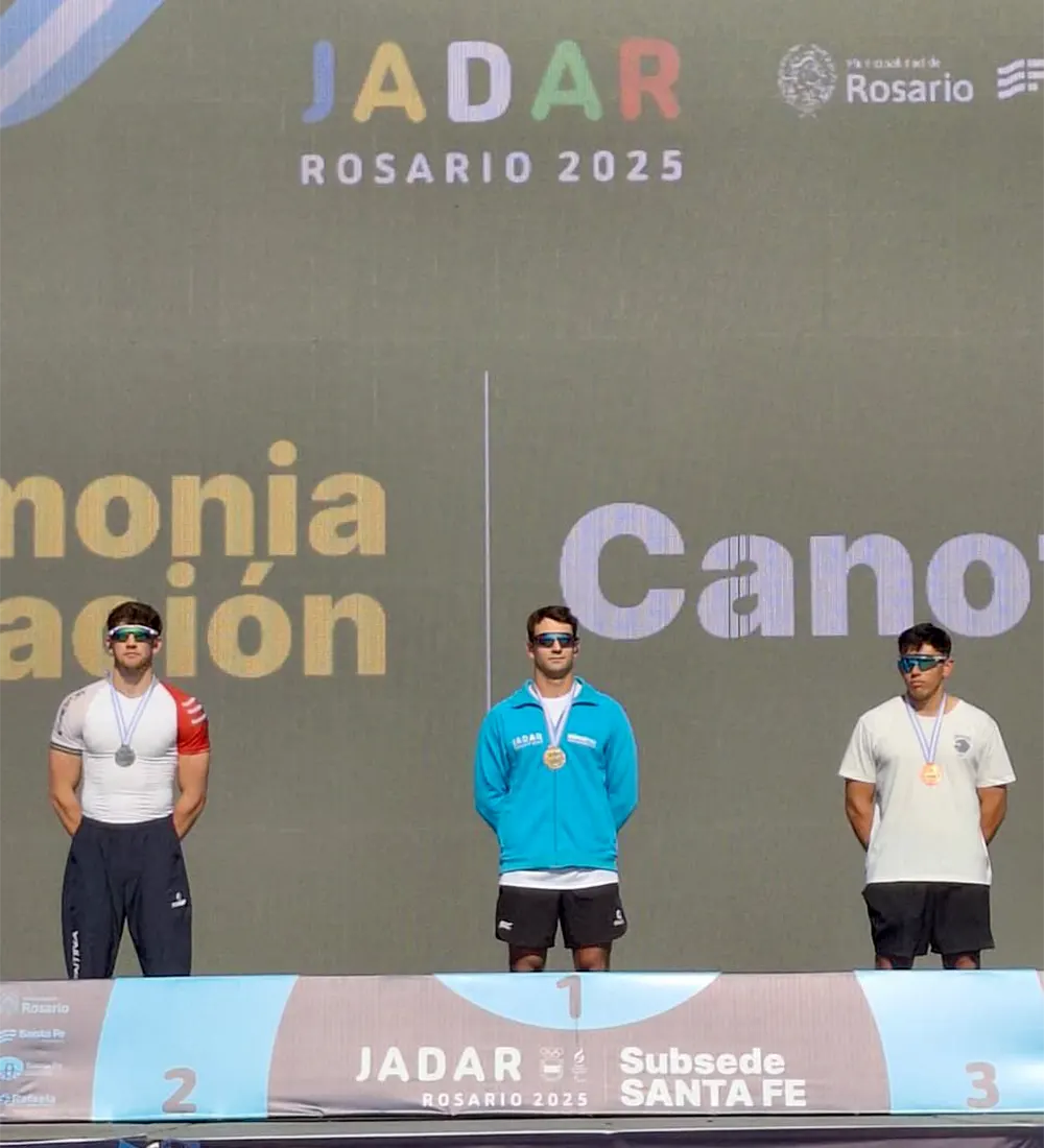 Manuel Orero en el primer puesto del podio de los Juegos Argentinos de Alto Rendimiento