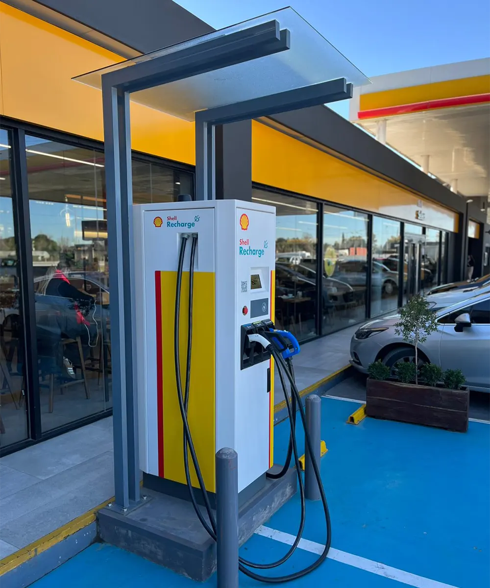 Cargador de autos eléctricos de la Shell de Loma Verde