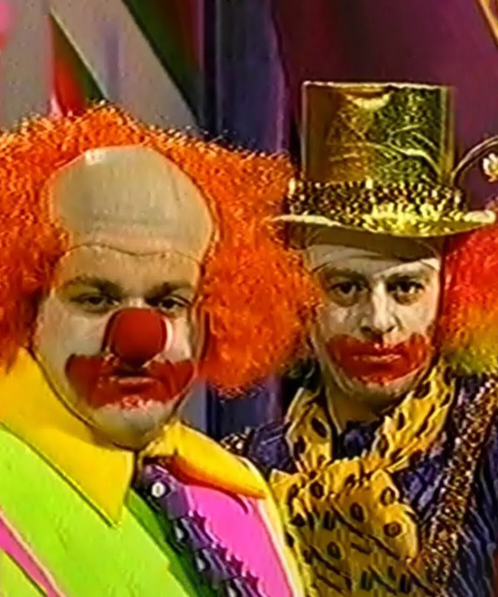 Los payasos de “Pra Payaso Toquetao”, clásico de Cha Cha Cha.