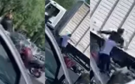 Un repartidor golpeó a un hombre tras una discusión de tránsito en la entrada de Escobar.