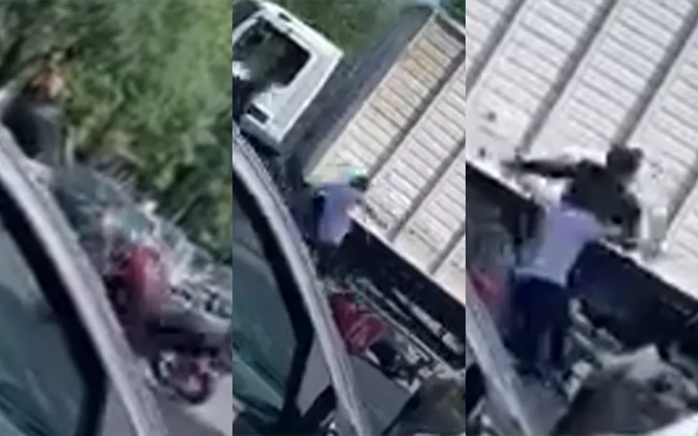 Discusión de tránsito en la entrada de Escobar: un repartidor golpeó a un conductor