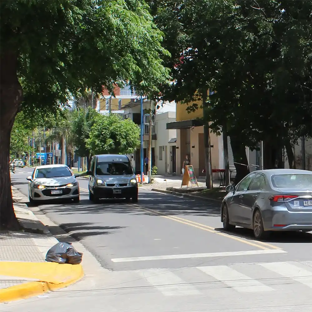 La calle C&eacute;sar D&iacute;az, que ahora tendr&aacute; un solo sentido de circulaci&oacute;n entre Col&oacute;n y Las Heras