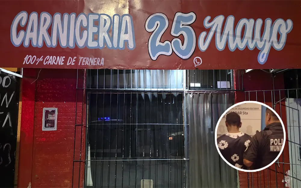 Intentó robar en una carnicería en Matheu y lo atraparon dentro del local