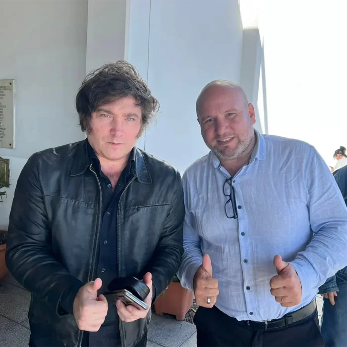 Javier Milei y Maximiliano Patti