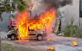 Policía Municipal salvó la vida de un hombre que se prendió fuego en Escobar