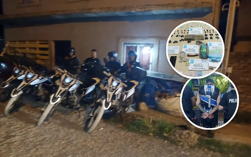 Cuatro allanamientos y un hombre detenido por narcomenudeo en Garín